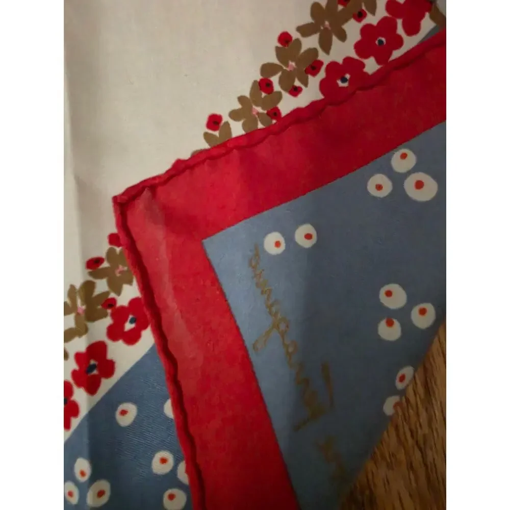 Salvatore Ferragamo Vtg Floral Owl Silk Neck Scarf Patchwork Bird Print Square